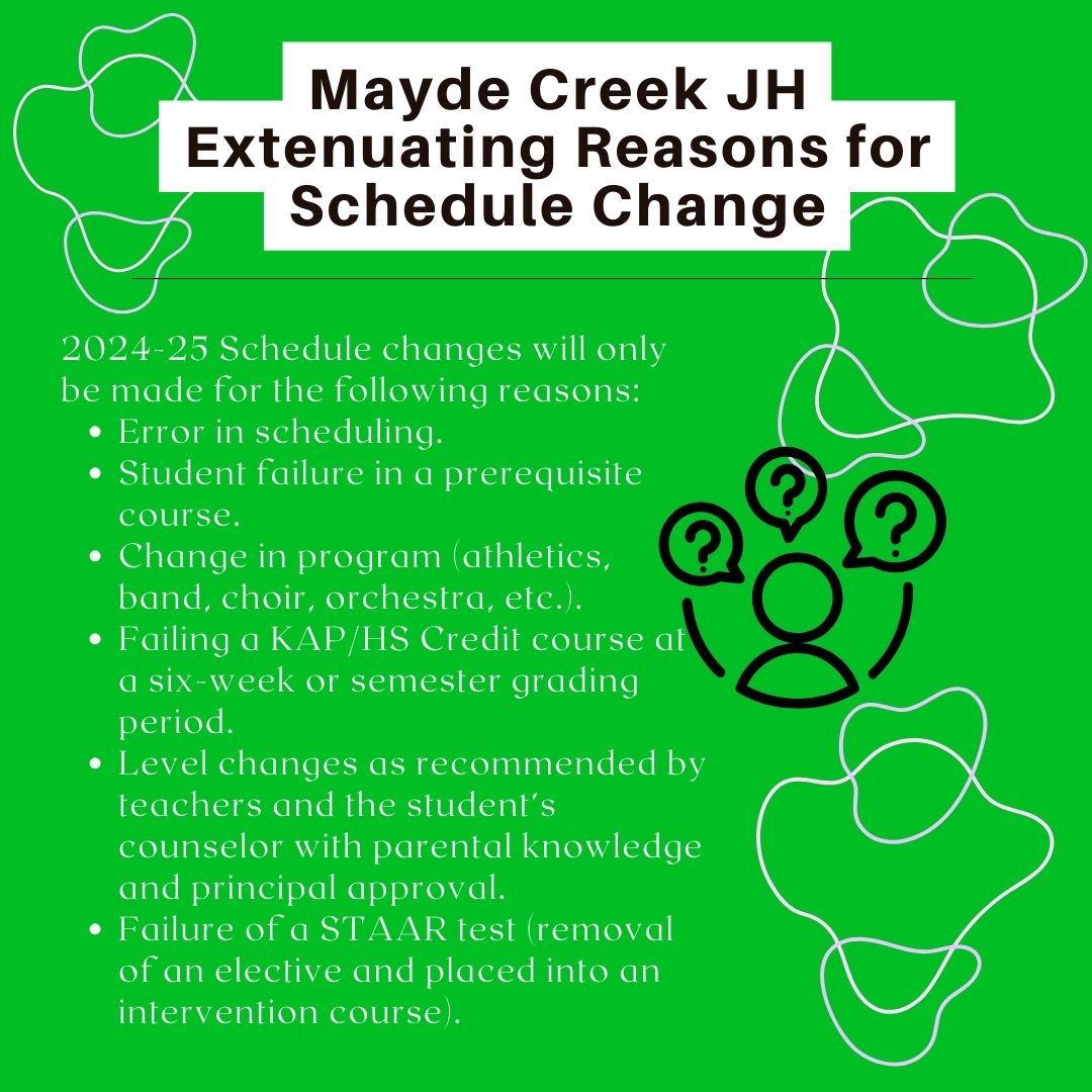 Reasons for Schedule Changes 